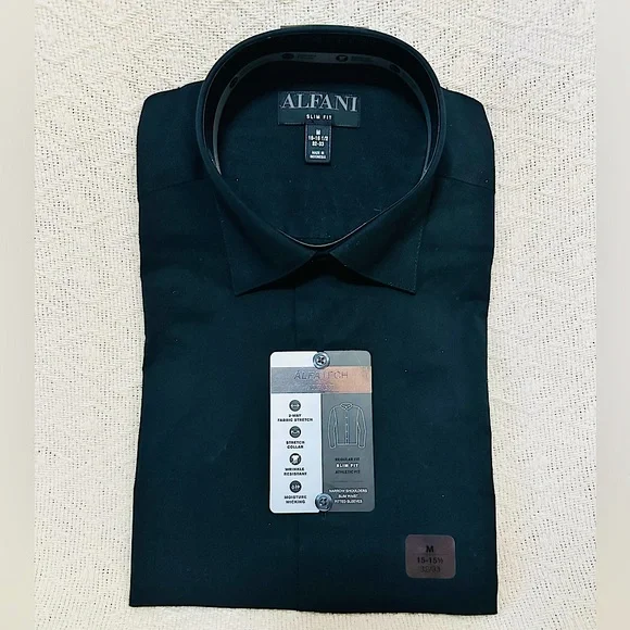 slim fit dress slacks Alfatech by Alfani Mens Athletic Fit Dress Shirts – Vanessa Jane main image 1